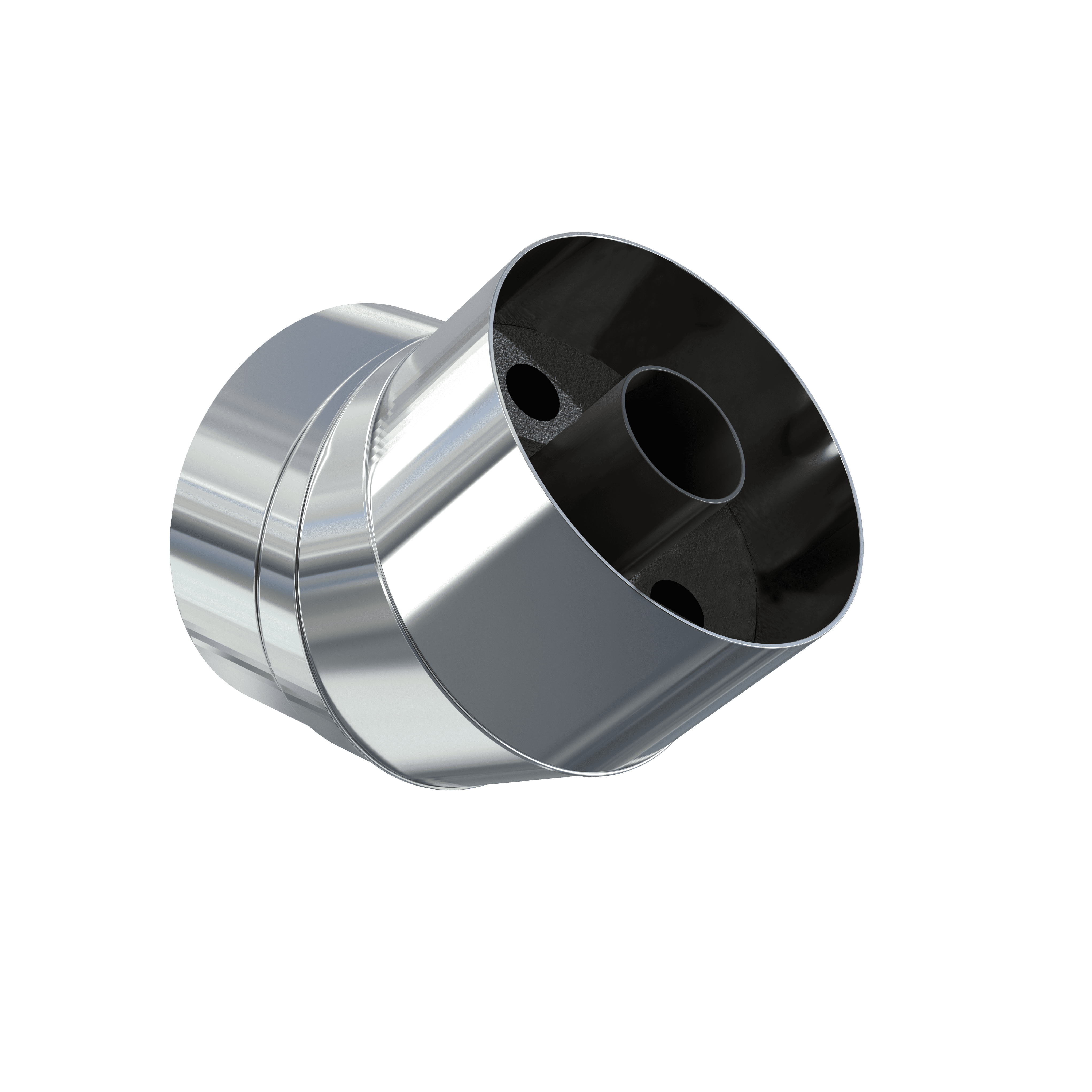 Bogen 33° Schwarz Ø 180 mm