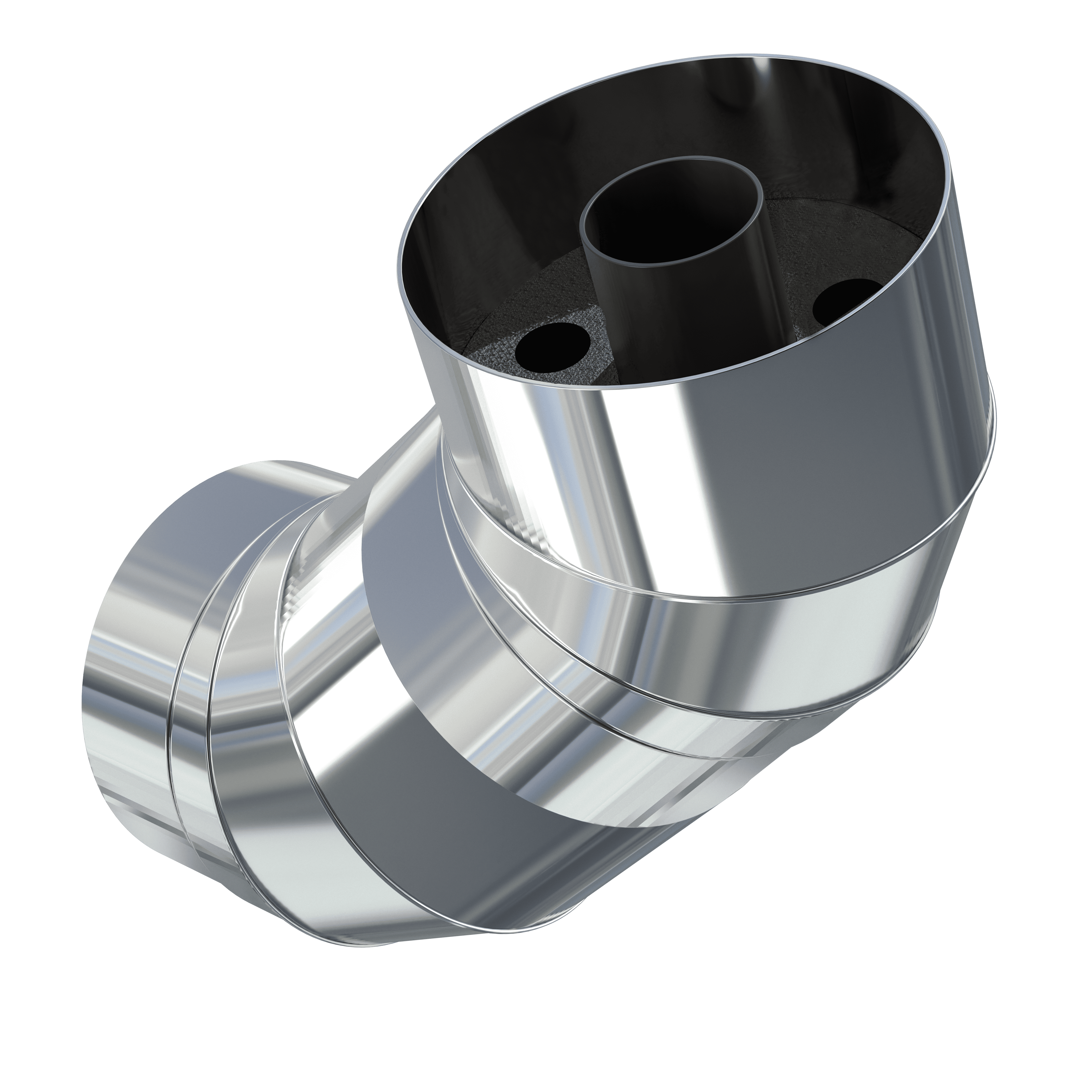 Bogen 33° Schwarz Ø 180 mm