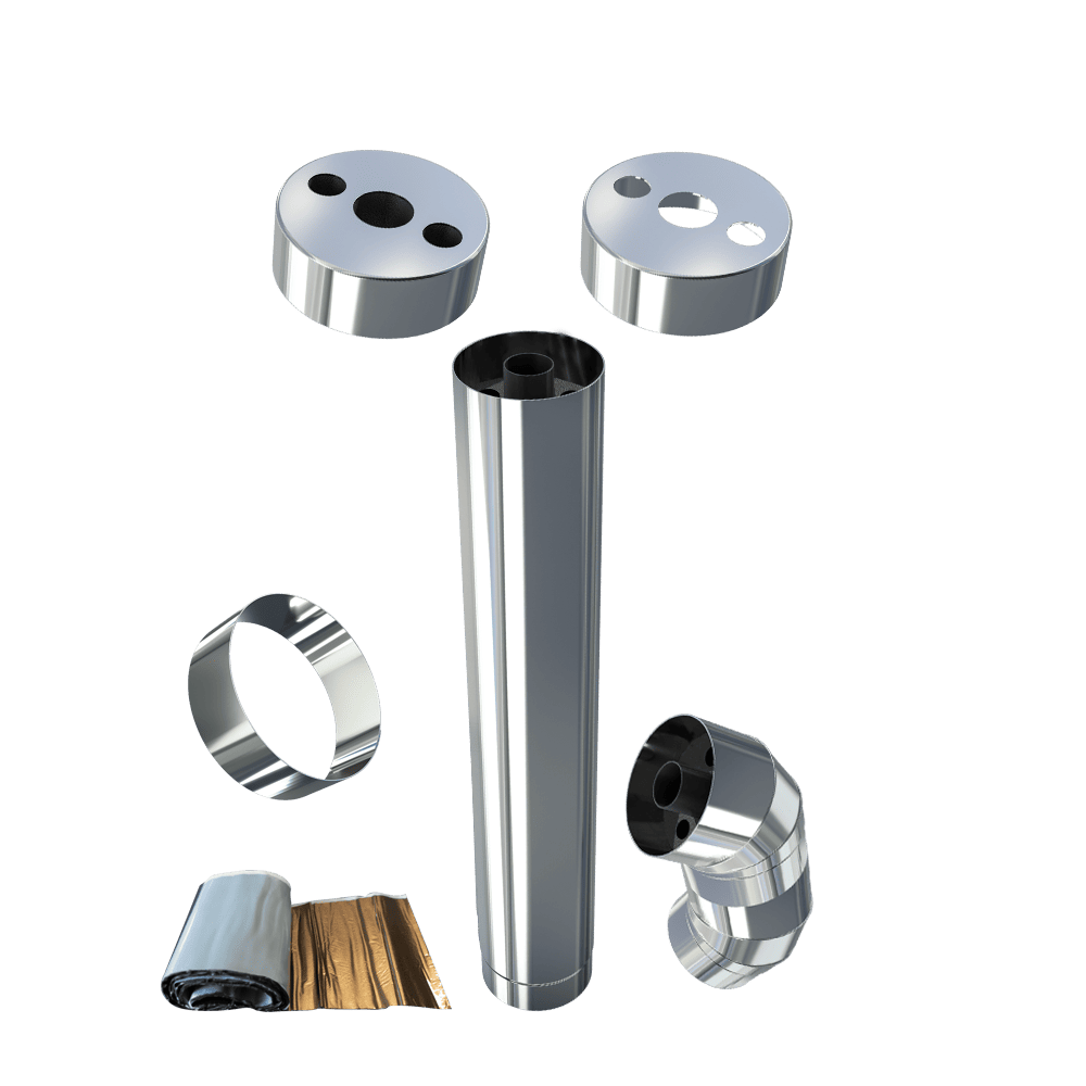 Bogen 33° Schwarz Ø 180 mm